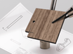 Lasergesneden proefstuk uit Noten MDF-kern 4,2 mm
