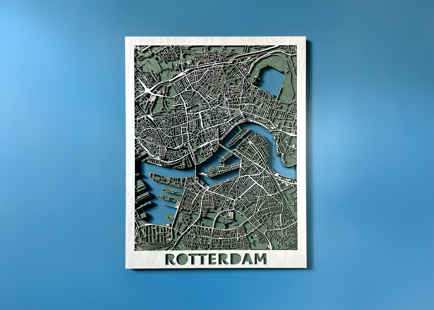 Houten stadskaart maken met lasersnijden