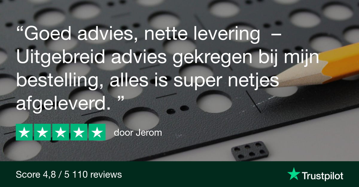 "Goed advies, nette levering - Uitgebreid advies gekregen bij mijn bestelling, alles is super netjes afgeleverd."