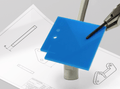 Lasergesneden proefstuk uit Acrylaat glans blauw 3 mm