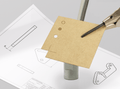 Lasergesneden proefstuk uit Pakkingpapier bruin 0,2 mm